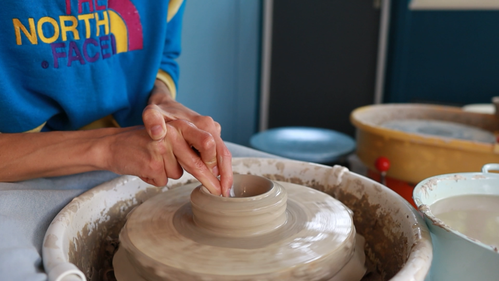 thumb how to open up the clay